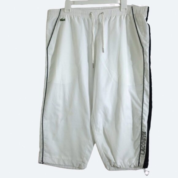 Lacoste sport white track shorts with side strips size 7 - Picture 1 of 11